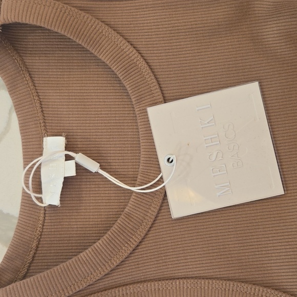 NWT Meshki Viola Ribbed Racer Back Tank Maxi Dress Brown Womens Size Small - Picture 8 of 11